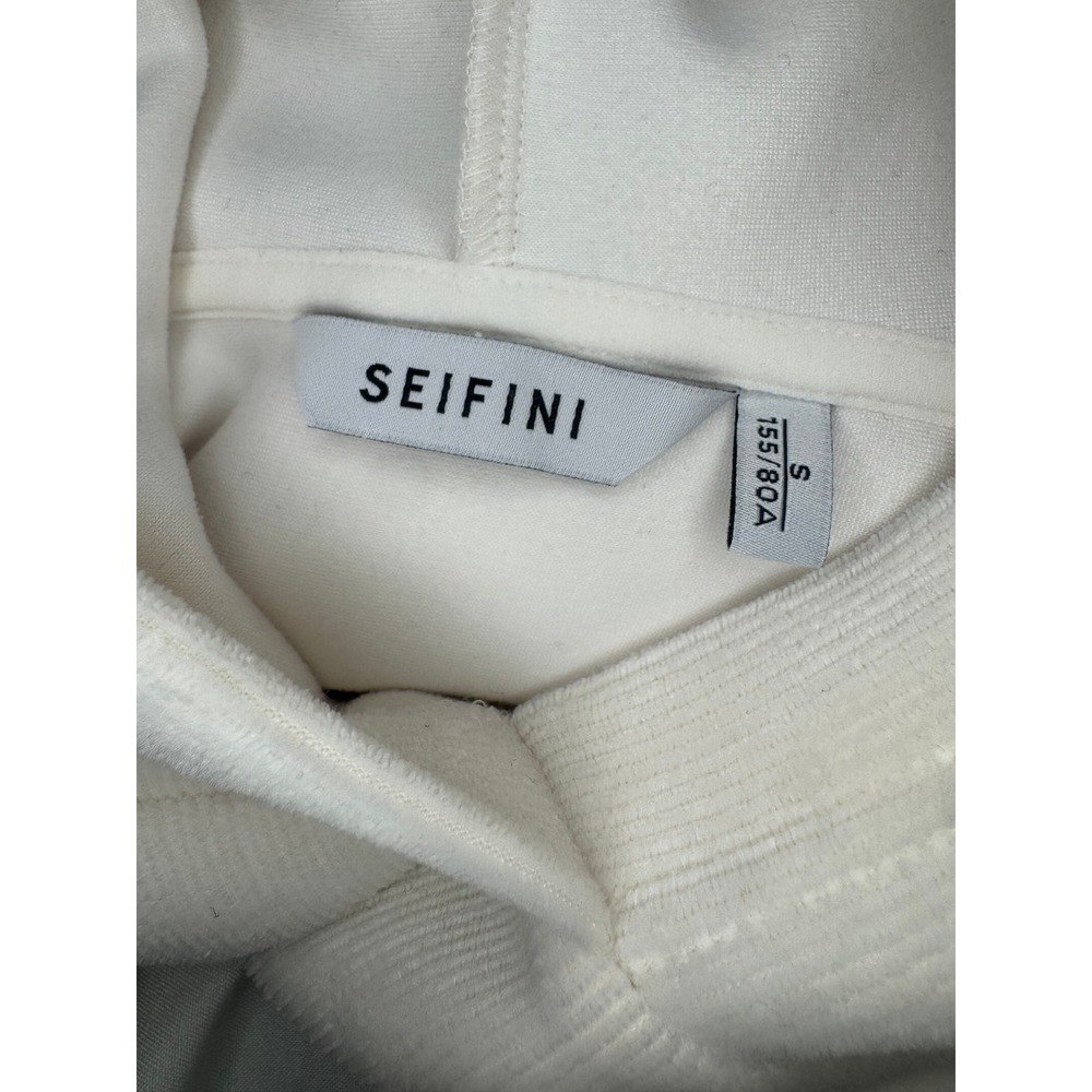 Seifini Graphic Hoodie Women S Cream Corduroy Embroidered Art Print Pullover - Picture 6 of 6